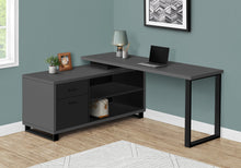 Load image into Gallery viewer, Slate and Black 72&quot; Executive L-Shaped Desk
