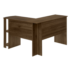 47" L-Shaped Computer Desk with Storage in Walnut