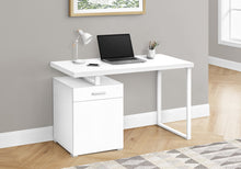 Load image into Gallery viewer, White 47&quot; Floating Desktop Workstation with Storage
