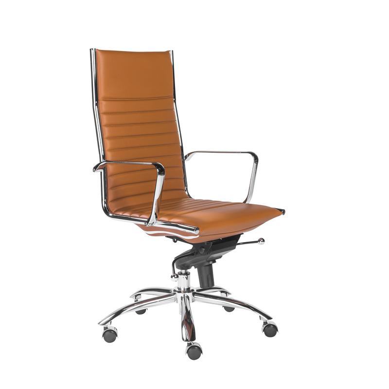 Ribbed leather desk discount chair