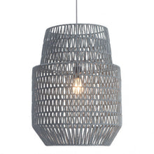 Load image into Gallery viewer, Gray Fabric Ceiling Light w/ Bell-Shaped Design
