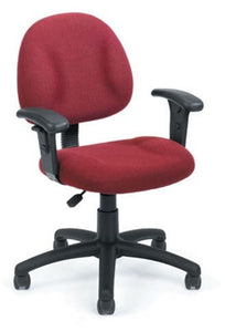 Middle Back Task Chair in Black, Burgundy, Gray, or Blue