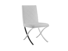 Load image into Gallery viewer, Guest or Conference Chair in White Eco-Leather &amp; Chrome (Set of 2)
