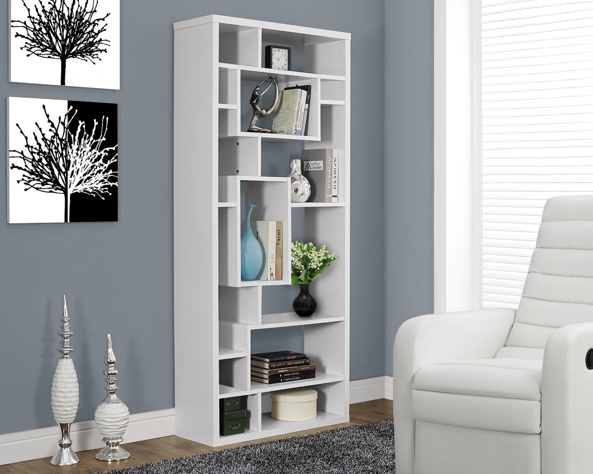 72 Tall Modern Bookcase In White Finish ComputerDesk Com   I 7071 1200x1200 